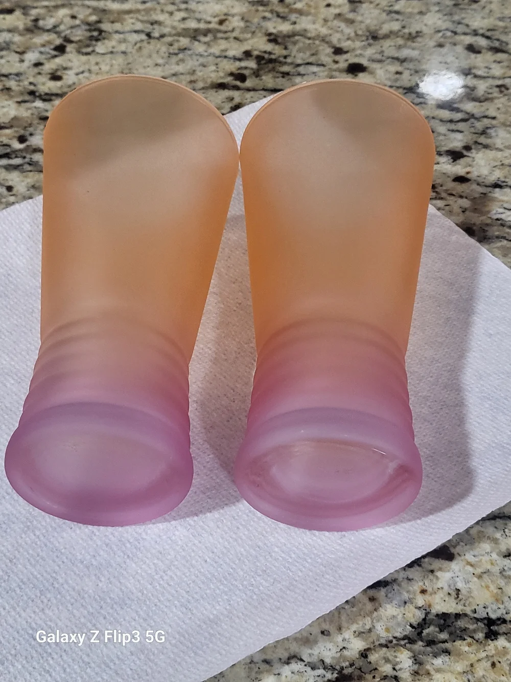 Vintage MCM Frosted Ombré Glass Tumblers 6